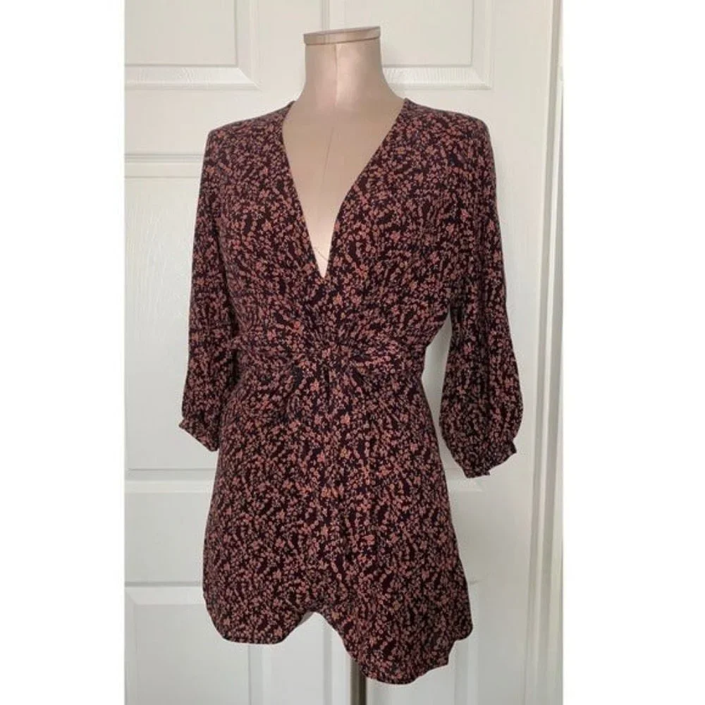 Free People Clara Ditsy Floral Tunic XS
